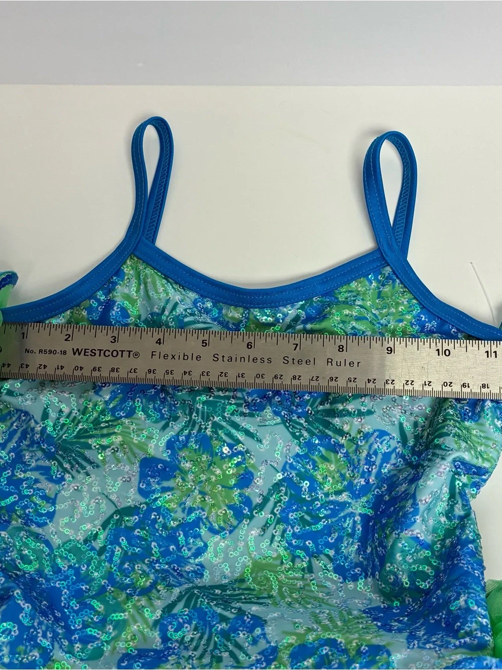 Weissman Showtime Ballet Dance Costume 7/8 Hair Band Pageant Sequin Floral 18211